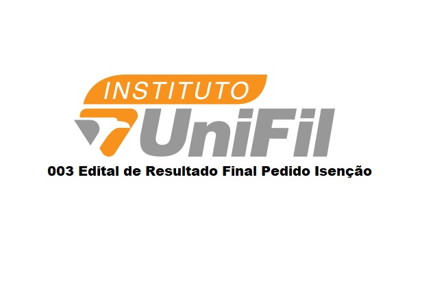EDITAL DE RESULTADO FINAL PEDIDO ISENÇÃO